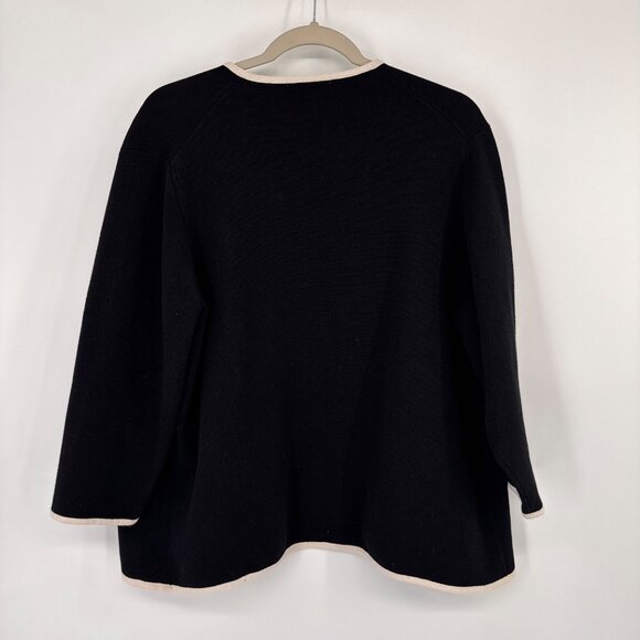 Coldwater Creek Womens Open Front Black jacket knit  Pockets Size 1X plus - Picture 10 of 13